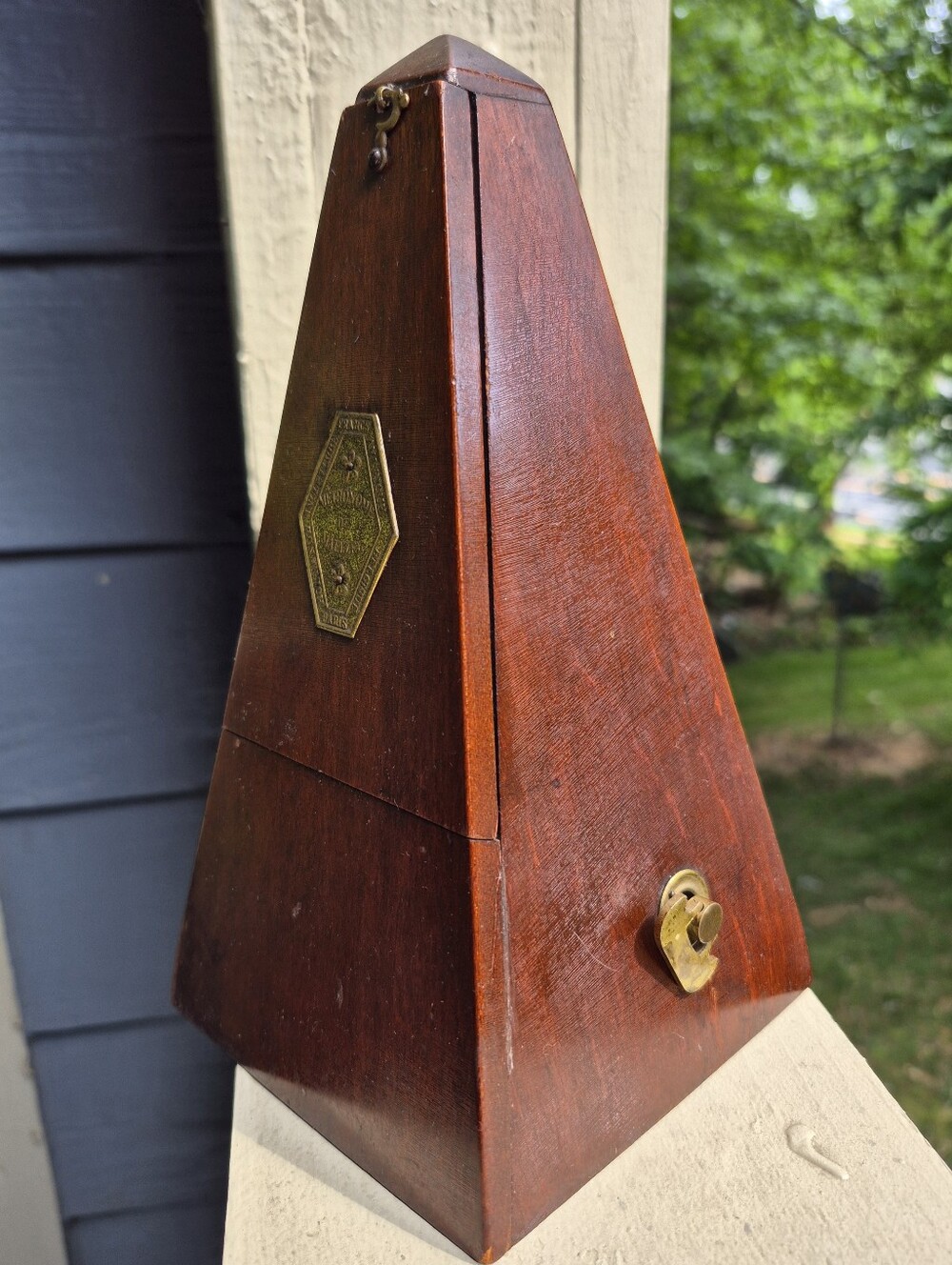 Antique Wind Up Wooden Maelzel Metronome